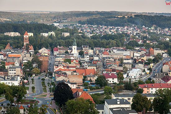 Nowe Miasto Lubawskie, panorama miasta od strony W. EU, PL, Warm-Maz. Lotnicze.